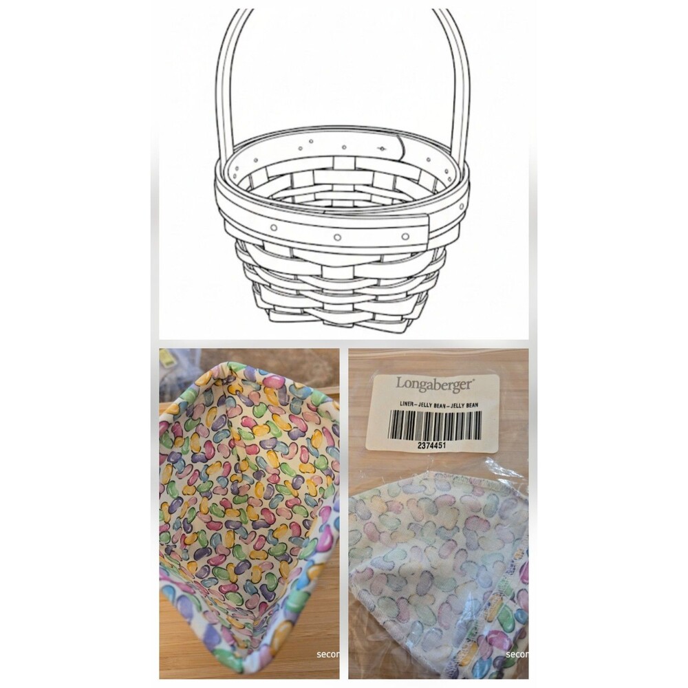 Longaberger Small Jelly Bean Fabric Liner